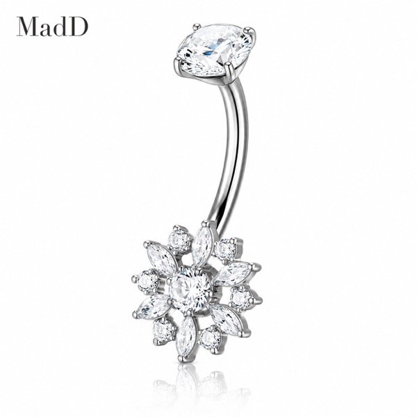 CZ navel ring collection