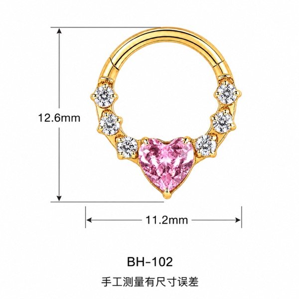 CZ titanium closure nose ring