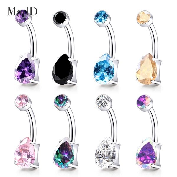 G23 teardrop belly ring detail 5